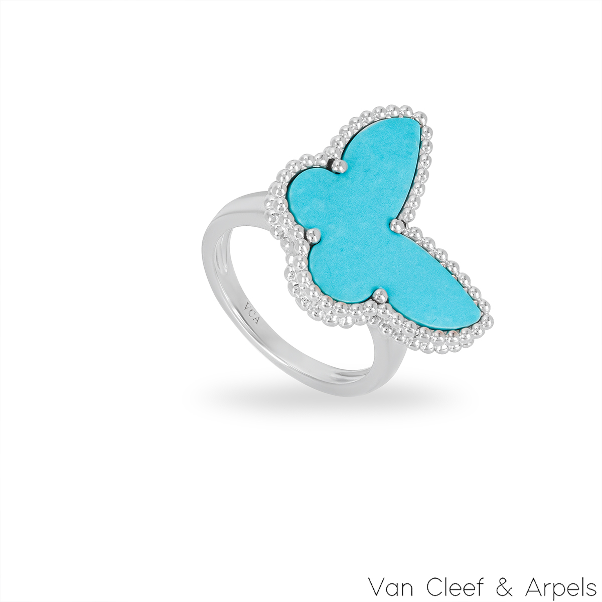 Van Cleef & Arpels Lukcy Alhambra Turquoise Butterfly Ring